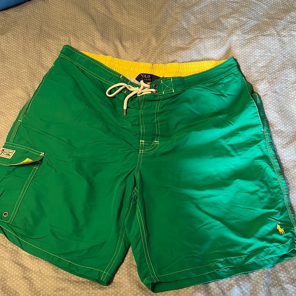 Polo by Ralph Lauren Swim Trunks 8” inseam Cargo pocket+ 2 meshlined side pocket